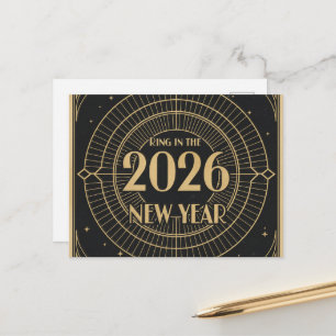 HAPPY NEW YEAR 2026 POSTCARD