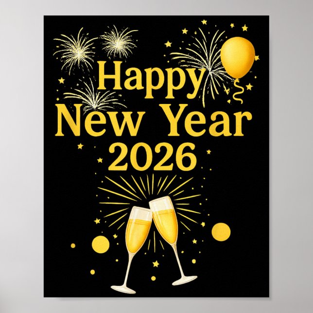 Happy New Year 2026  Poster (Front)