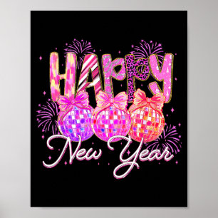 Happy New Year 2026 Preppy New Years Nk Coquette B Poster