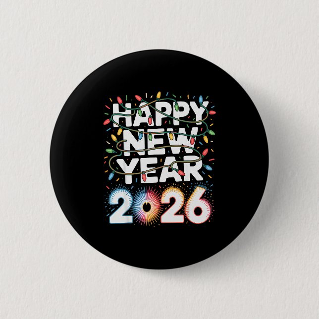 Happy New Year 2026 Sparkle Shirt For Women  Button (Front)