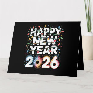 Happy New Year 2026 Sparkle Shirt for Women Card