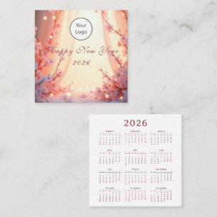 Happy New Year 2026 Square Business Card