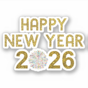 Happy New Year 2026 Sticker