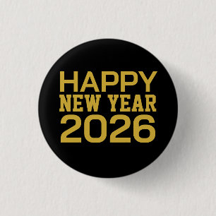 Happy New Year 2026 T-Shirt Button