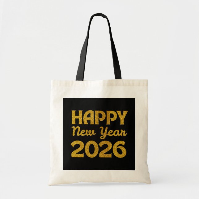 Happy New Year 2026 Tote Bag (Front)