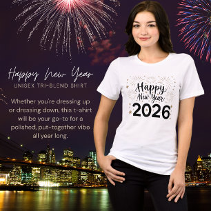 Happy New Year 2026 Tri-Blend Shirt
