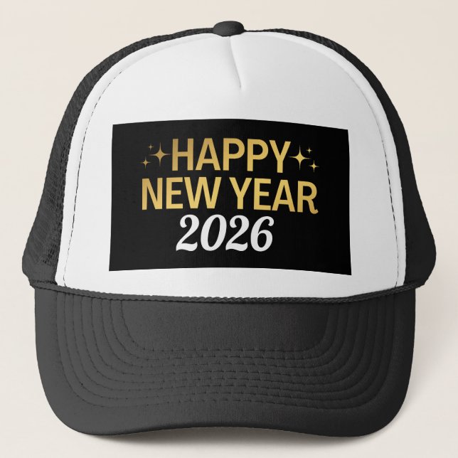 Happy New Year 2026 Trucker Hat (Front)