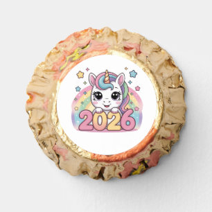 Happy New Year 2026 Unicorn Lovers Magical Vibes Reese's Peanut Butter Cups