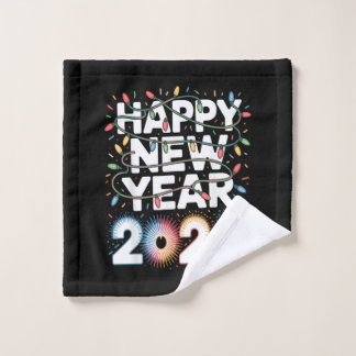 Happy New Year 2026 Wash Cloth