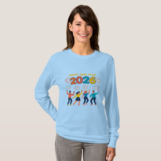 Happy New Year 2026 Women’s Holiday Gift T-Shirt (Front Full)