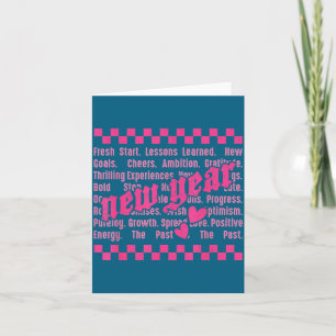 Happy New Year 2026 Words Family Matching New Year Card