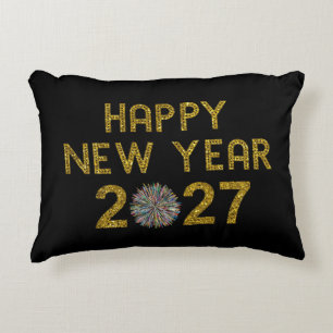 Happy New Year 2027 Accent Pillow