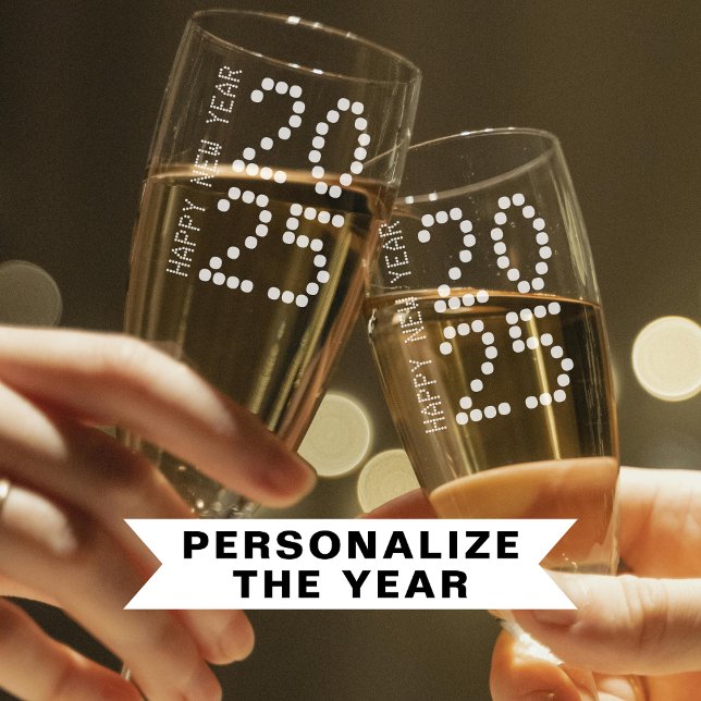 Happy New Year 2027 Champagne Flute (Happy New Year 2024 2025 Champagne Flute)
