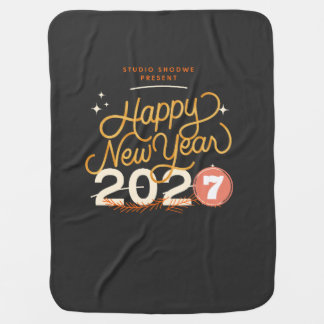 Happy New Year 2027 Cute Baby Blanket