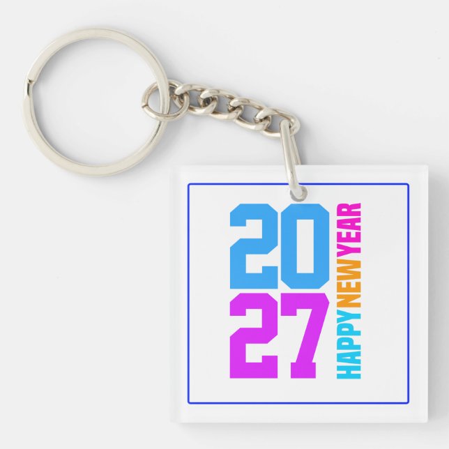 Happy New Year 2027 Keychain (Front)