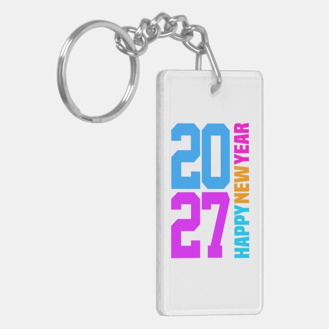 Happy New Year 2027 Keychain (Front Left)