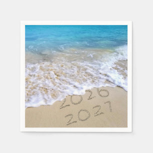 Happy New Year 2027 Ocean Beach Napkins