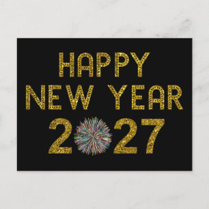 Happy New Year 2027 Postcard
