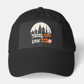 Happy New Year 2027 World Cities Skyline Retro Hat