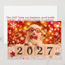 Happy New Year 2027 Year of the Goat Sheep