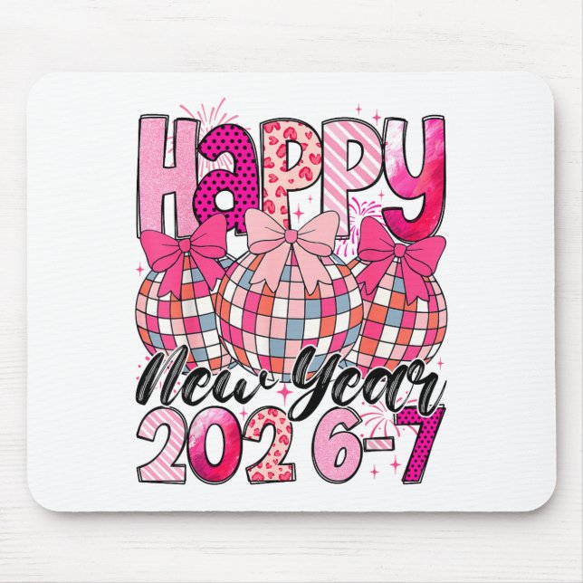 Happy New Year 202-67 Meme Cute Coquette Nk Bow Di Mouse Pad (Front)