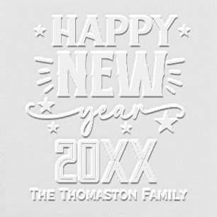 Happy New Year 20XX Family / Company Name Embosser