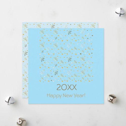 Happy New Year 20XX  Gold Christmas Decoration Holiday Card