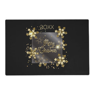 Happy New Year 20XX & Gold Christmas Luxury Placemat