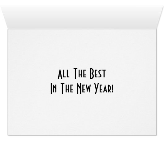 Happy New Year Add Any Year Greeting Cards (Inside Horizontal (Bottom))