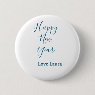 Happy new year add name love blue simple minimal h button