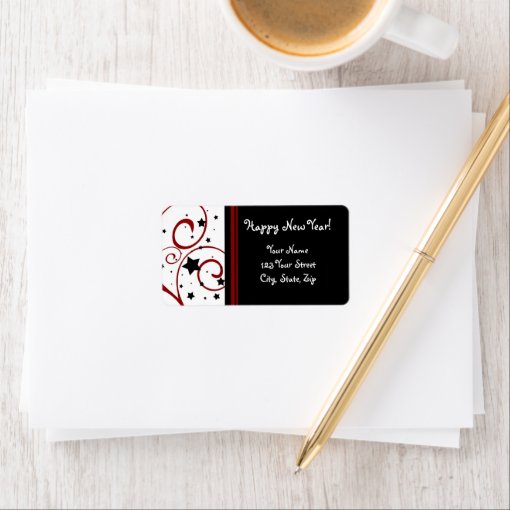 Happy New Year Address Labels | Zazzle