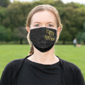 Happy New Year Adult Cloth Face Mask (Outside)