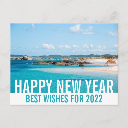 Happy New Year Australia Beach Landscape Paradise  Postcard