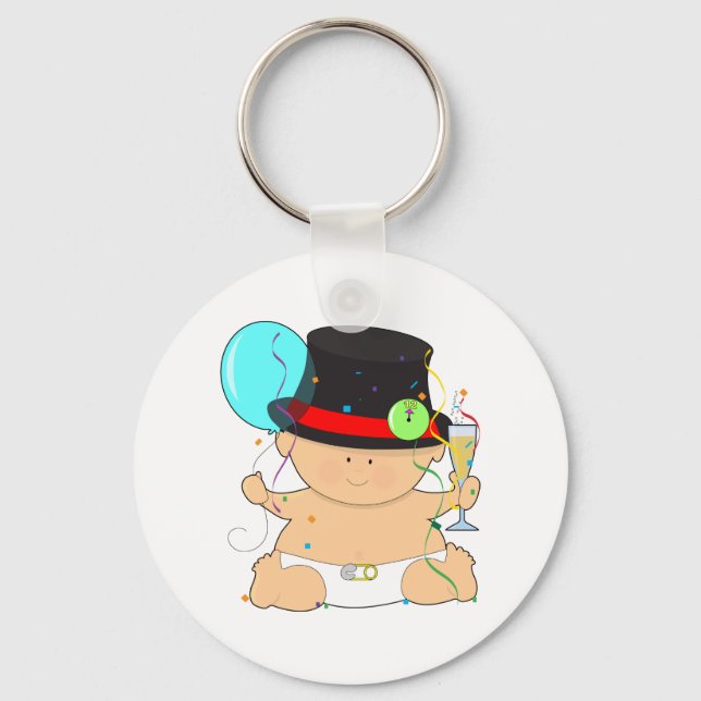 Happy New Year Baby Keychain (Front)