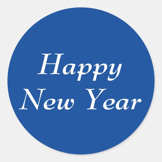 Happy New Year Bernhard Blue Sticker by Janz (Front)