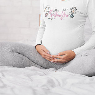 Happy New Year Between Kittens Balanced On A Yarn  T-Shirt