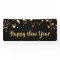 HAPPY NEW YEAR Black and Gold Stars