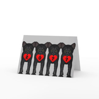 Happy New Year Black Cats Holiday Card