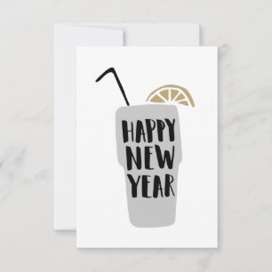 Happy New Year // Blank New Year Celebration Card