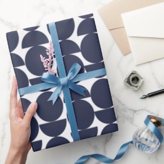 Happy New Year Blue Geometric Shapes