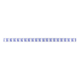 Happy New Year Blue White Gift Wrap Ribbon