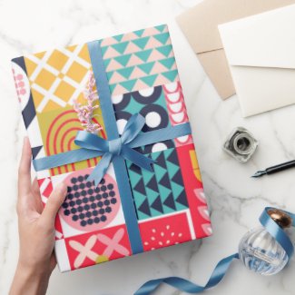 Happy New Year Bold Geometric