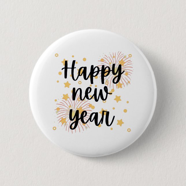 Happy New Year Button (Front)