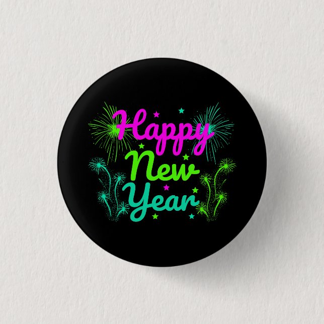 Happy New Year  Button (Front)