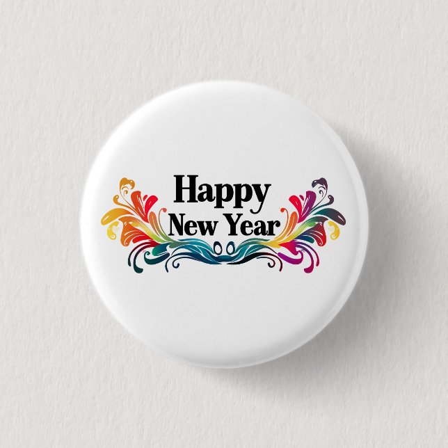 Happy New Year Button (Front)