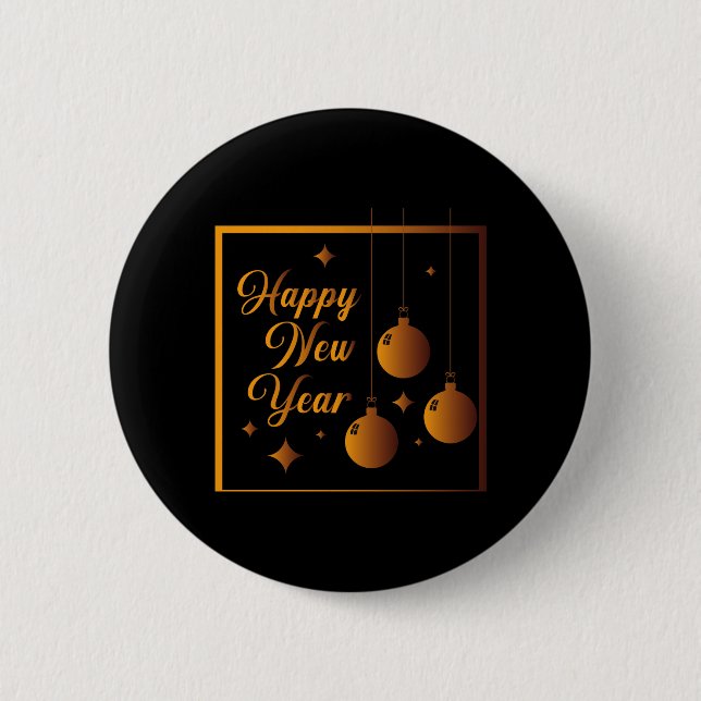 Happy New Year Button (Front)