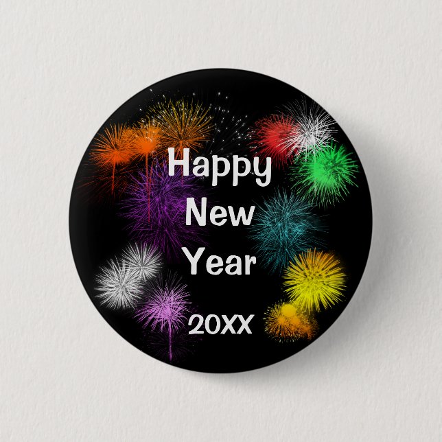 Happy New Year Button (Front)
