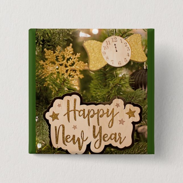 HAPPY NEW YEAR BUTTON (Front)