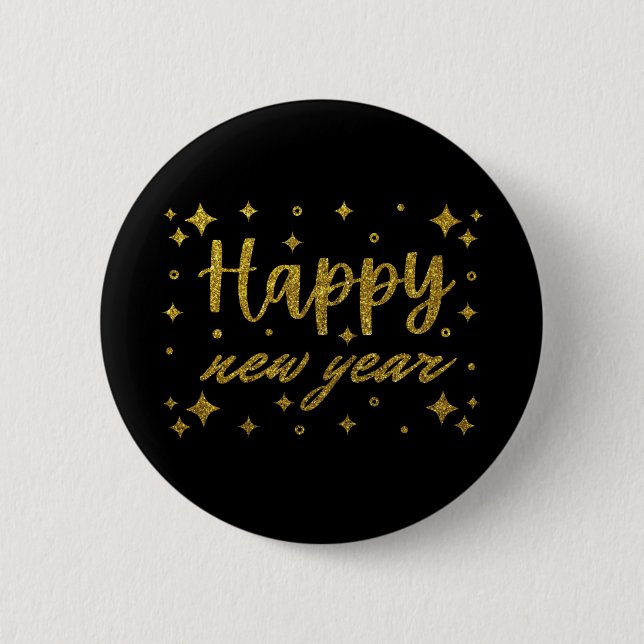 Happy New Year Button (Front)