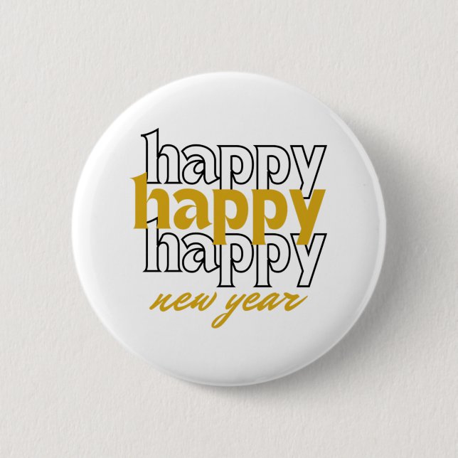 Happy New Year Button (Front)